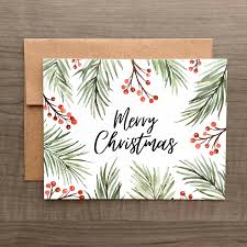Watercolor Christmas Card Set: Handmade ...