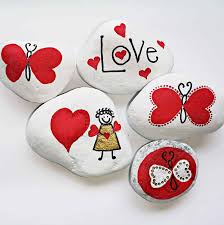 Rock Painted Valentines Flutterloves ...