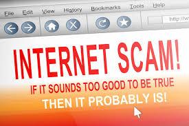 image reading "internet scam!"