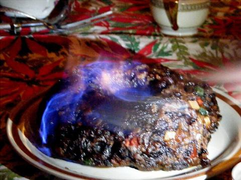 Flaming Figgy Pudding