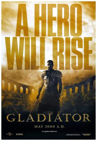 Theatrical poster for Ridley Scott's Gladiator.