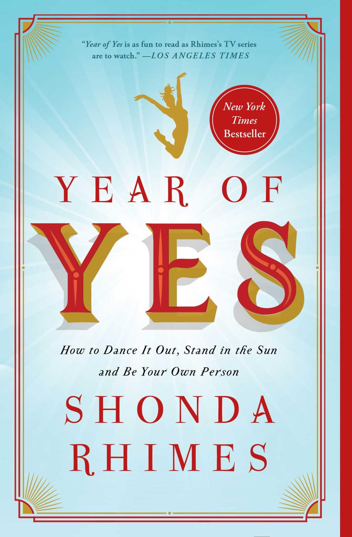 image of the cover of the book The Year of Yes by Shonda Rhimes. 