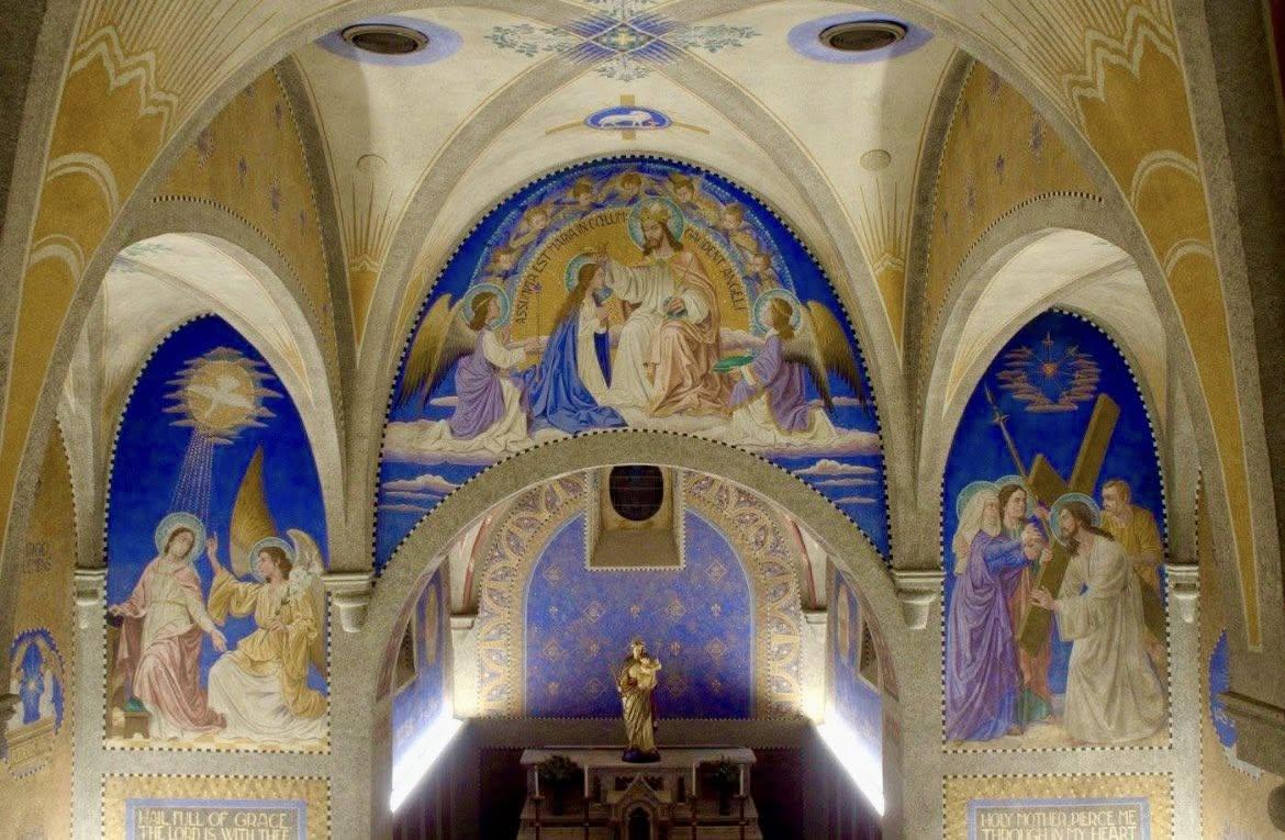 Inside of church chapel 