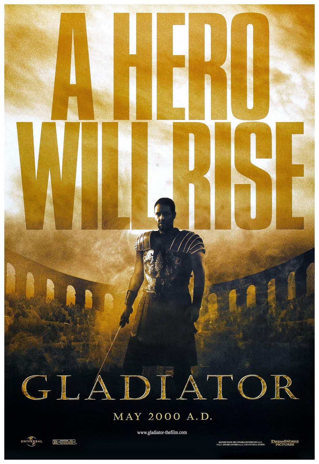 Theatrical poster for Ridley Scott's Gladiator.